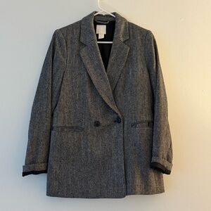 H&M Herringbone Double Breasted Blazer